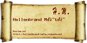 Hellenbrand Máté névjegykártya