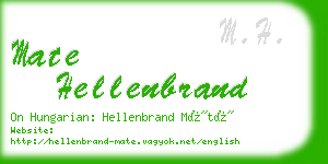 mate hellenbrand business card